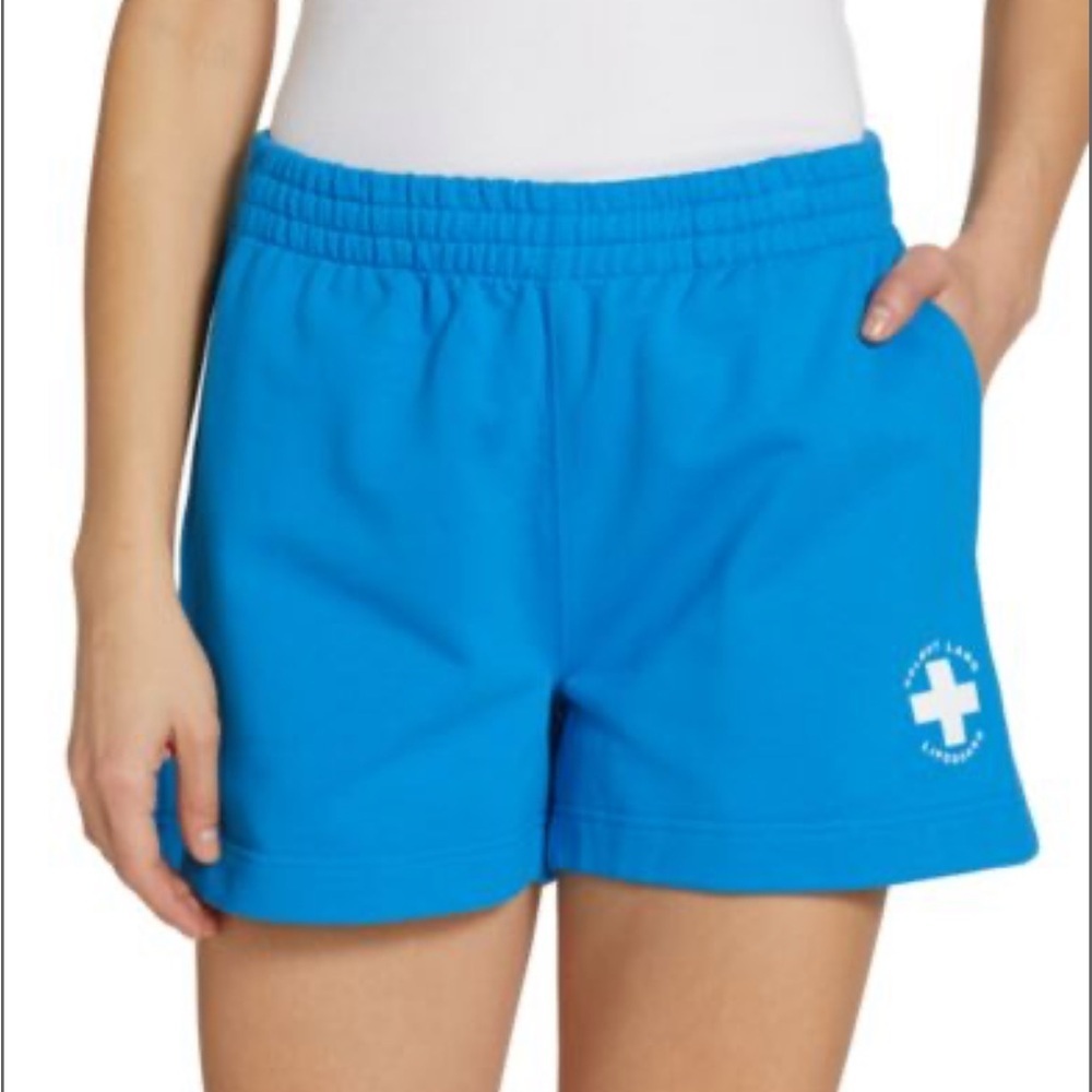 NWT Helmut Lang Cotton Lifeguard Shorts Blue Large